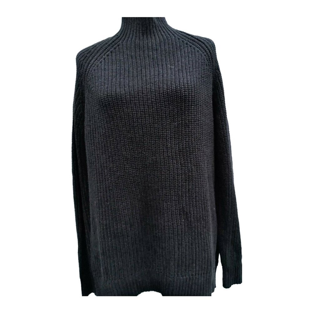 NEW Style & Co Women’s Sweater Funnel TurtleNeck Black Plus Size PXL